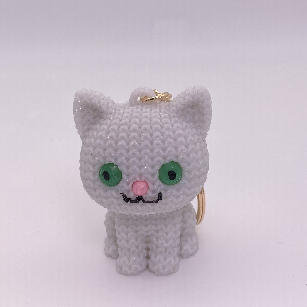 Knitted Kitty Keychains