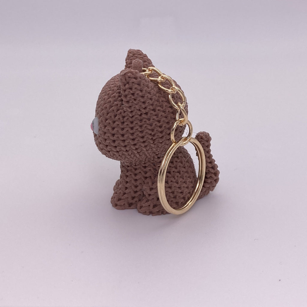 Knitted Kitty Keychains