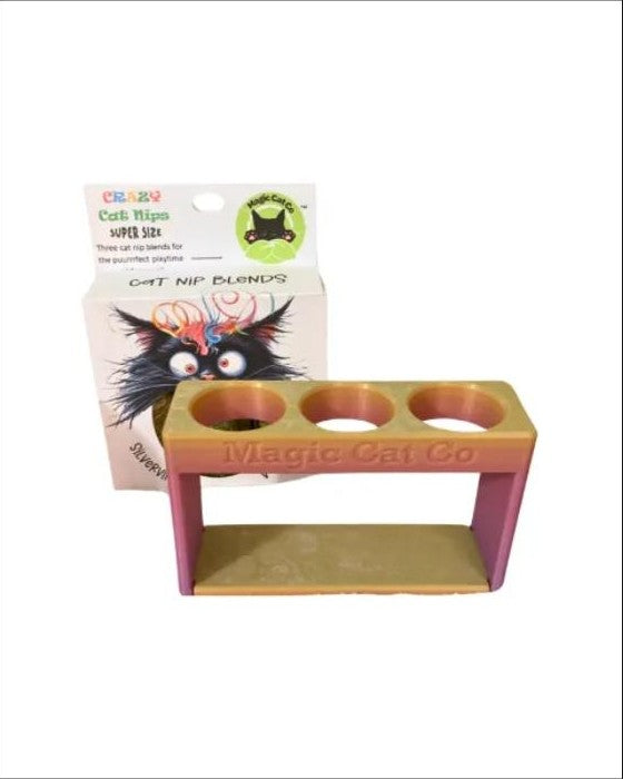 Crazy Cat Nip Sampler SUPER SIZE Vial Stand